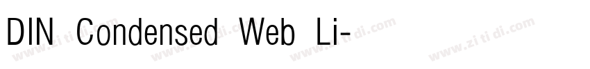 DIN Condensed Web Li字体转换